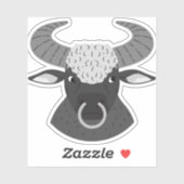 machtige Stier Sticker (Vel)