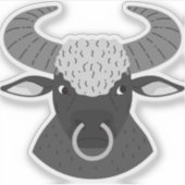 machtige Stier Sticker (Voorkant)