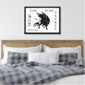 Machtige Taurus de Stier Zodiac Canvas Afdruk (Insitu (Slaapkamer))