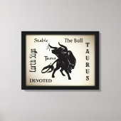 Machtige Taurus de Stier Zodiac Canvas Afdruk (Voorkant)