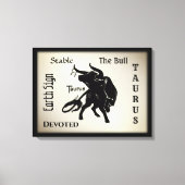 Machtige Taurus de Stier Zodiac Canvas Afdruk (Voorkant)