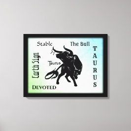Machtige Taurus de Stier Zodiac Canvas Afdruk