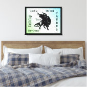 Machtige Taurus de Stier Zodiac Canvas Afdruk (Insitu (Slaapkamer))