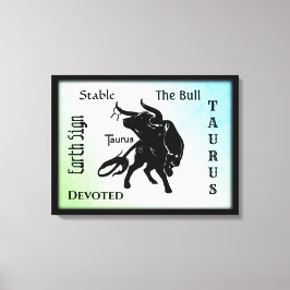 Machtige Taurus de Stier Zodiac Canvas Afdruk