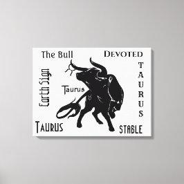 Machtige Taurus de Stier Zodiac Canvas Afdruk