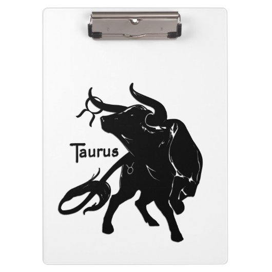Machtige Taurus de Stier Zodiac Klembord (Voorkant)
