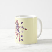 Machtsvertoon geschilderde Belgische Malinois Mok (Voorkant rechts)