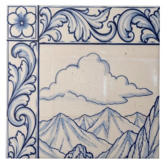 Machu Picchu Azulejo-mozaïek 1 van 6 linksboven Tegeltje