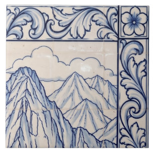 Machu Picchu Azulejo-mozaïek 2 van 6 Rechtsboven Tegeltje