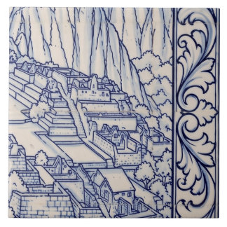 Machu Picchu Azulejo Muurschildering 4 van 6 Midde Tegeltje