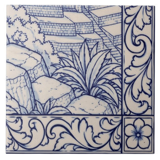 Machu Picchu Azulejo Muurschildering 6 van 6 Recht Tegeltje
