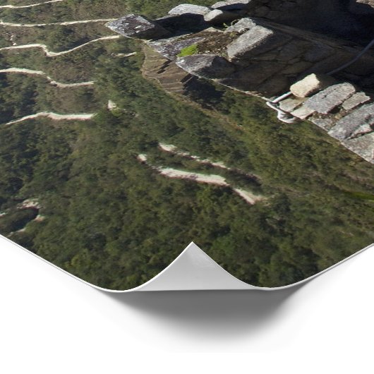 Machu Picchu bekeken vanuit de Huayna Picchu-piek; Poster (Hoek)