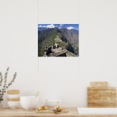 Machu Picchu bekeken vanuit de Huayna Picchu-piek; Poster (Keuken)