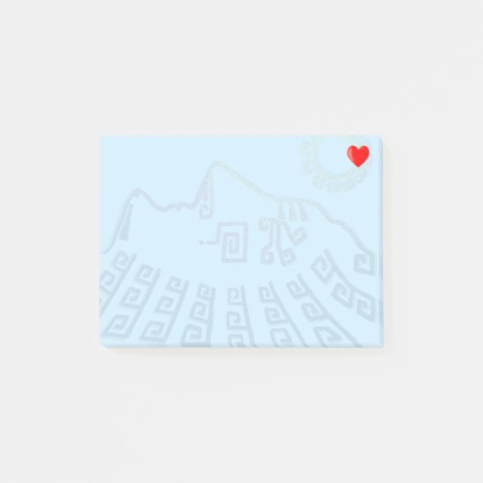 Machu-Picchu bergsilhouet Post-it® Notes (Voorkant)