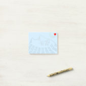 Machu-Picchu bergsilhouet Post-it® Notes (Op bureau)