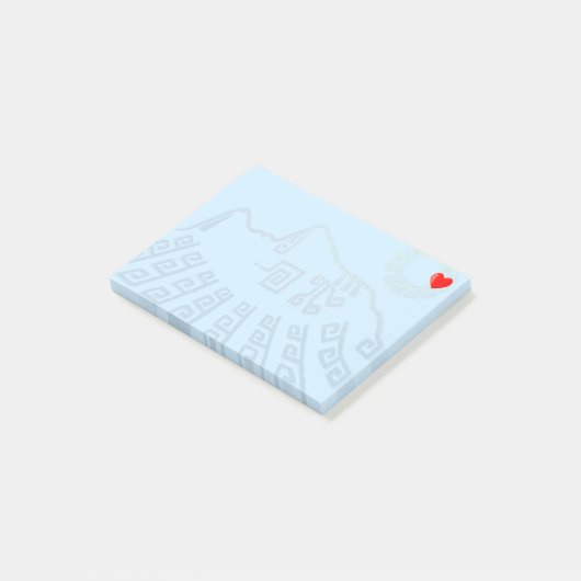 Machu-Picchu bergsilhouet Post-it® Notes (Schuin)