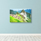 Machu Picchu Canvas, Peru, Zuid-Amerika Canvas Afdruk (Insitu (Houten vloer))