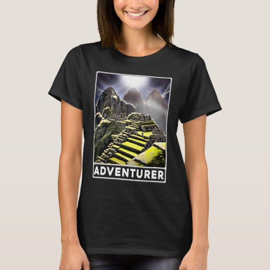 Machu Picchu Cordillera Peru Adventureur T-shirt (Voorkant)