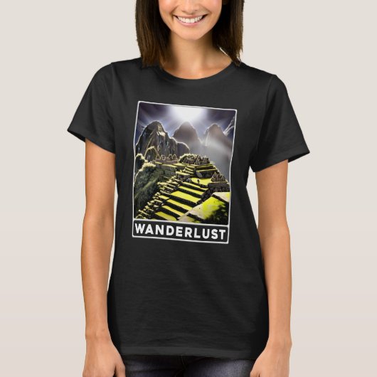 Machu Picchu Cordillera Peru Wanderlust T-shirt (Voorkant)