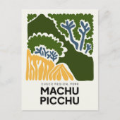 Machu Picchu Cusco Peru abstracte reizen bloemen Briefkaart (Voorkant)