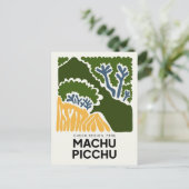 Machu Picchu Cusco Peru abstracte reizen bloemen Briefkaart (Staand voorkant)