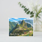 Machu Picchu Cusco Peru Briefkaart (Staand voorkant)