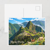 Machu Picchu Cusco Peru Briefkaart (Voorkant / Achterkant)
