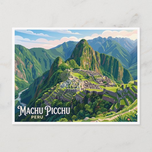 Machu Picchu Cusco Peru Briefkaart (Voorkant)