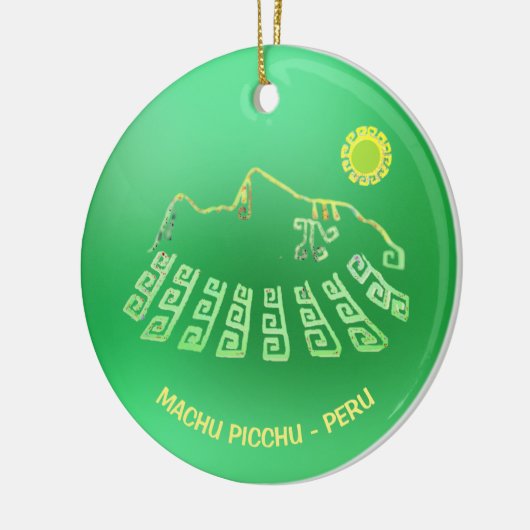 Machu Picchu Cusco Peru Keramisch Ornament (Links)