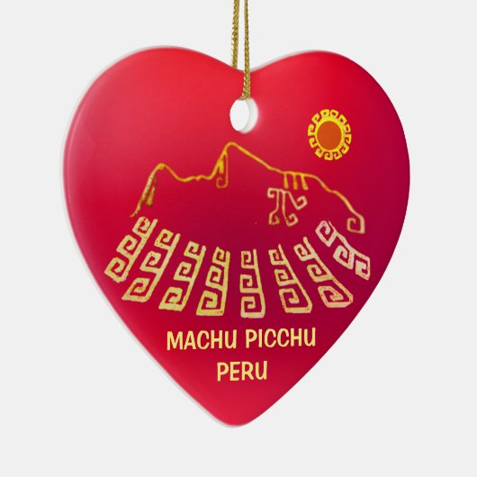 Machu Picchu Cusco Peru Keramisch Ornament (Rechts)