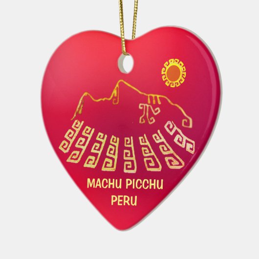 Machu Picchu Cusco Peru Keramisch Ornament (Links)