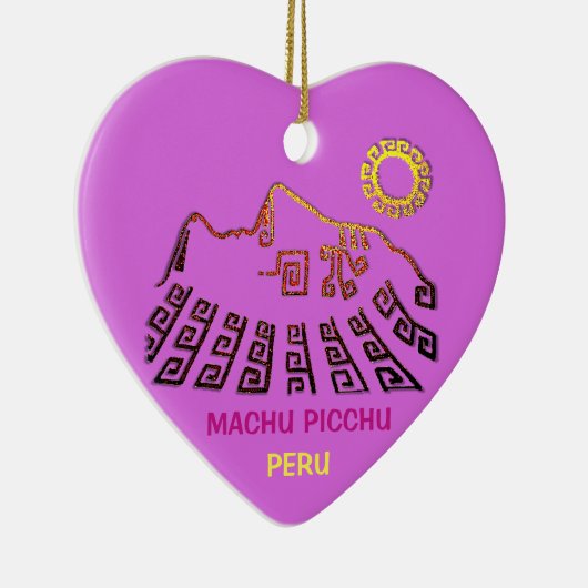 Machu Picchu Cusco Peru Keramisch Ornament (Rechts)