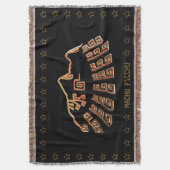 Machu_Picchu Cusco Peru Silhouette Deken (Voorkant Verticaal)