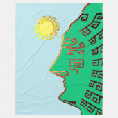 Machu Picchu Cusco Peru Tekening Fleece Deken (Voorkant)