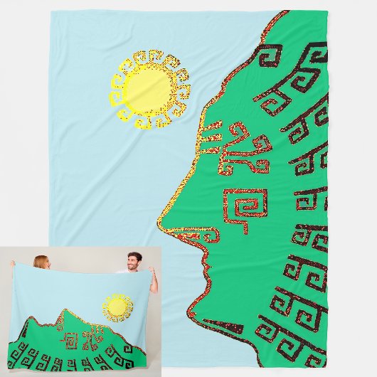 Machu Picchu Cusco Peru Tekening Fleece Deken