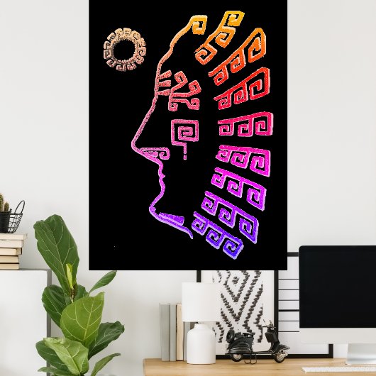 Machu Picchu Cusco Peru Tekening Poster (Thuiskantoor)