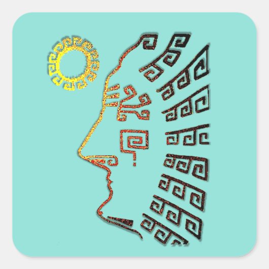 Machu Picchu Cusco Peru Vierkante Sticker (Voorkant)