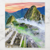 Machu Picchu, Cusco - Peru Wijn Etiket (Enkel label)