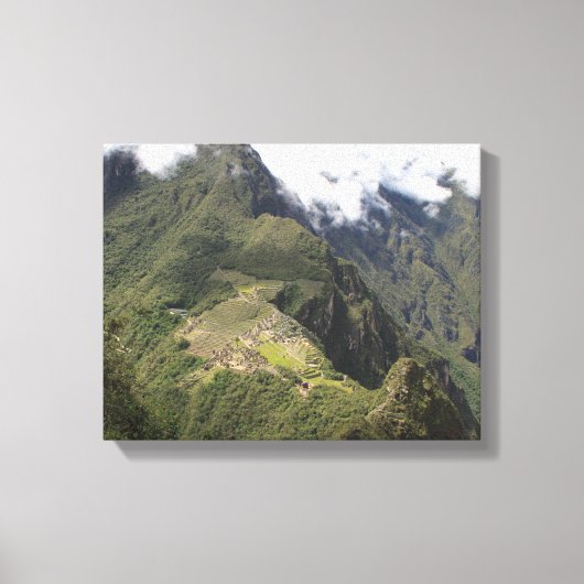 Machu Picchu Foto Canvas Afdruk (Voorkant)