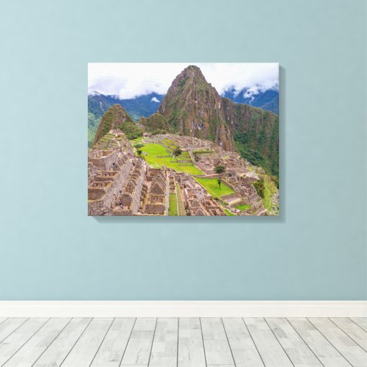 Machu Picchu foto Canvas Print (Insitu (Houten vloer))