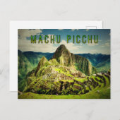 Machu Picchu gestileerd Briefkaart (Voorkant / Achterkant)