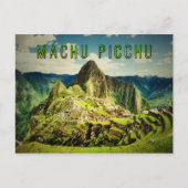 Machu Picchu gestileerd Briefkaart (Voorkant)