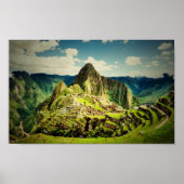 Machu Picchu gestileerd Poster (Voorkant)