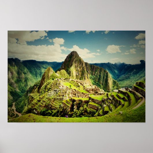 Machu Picchu gestileerd Poster (Voorkant)