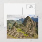 Machu Picchu, hoofdstad van het Peru-briefkaart Briefkaart (Voorkant / Achterkant)