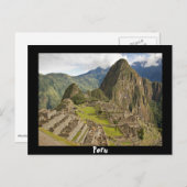 Machu Picchu, hoofdstad van het zwarte briefkaart  (Voorkant / Achterkant)