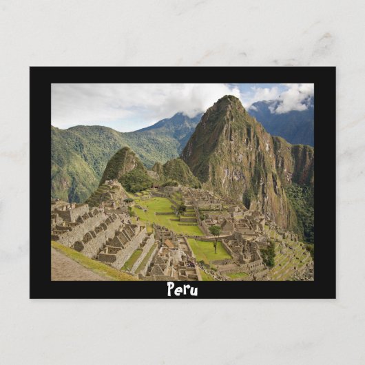 Machu Picchu, hoofdstad van het zwarte briefkaart  (Voorkant)