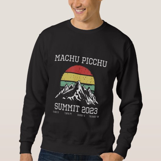Machu Picchu Inca Trail Summit 2023 Zon Wandeling Trui (Voorkant)
