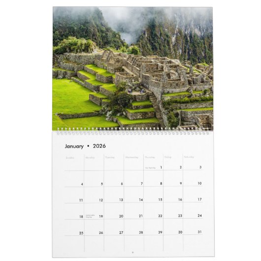 Machu Picchu Kalender (Jan 2026)