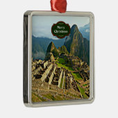 Machu Picchu Kerstmis Metalen Ornament (Rechts)
